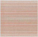 Antibes Global Coral/White Area Rug
