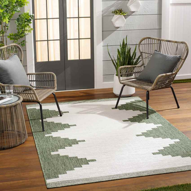 Wolfheze Global Olive/Gray Area Rug