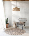 Niya Cottage Beige/Black Area Rug