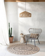 Niya Cottage Beige/Black Area Rug