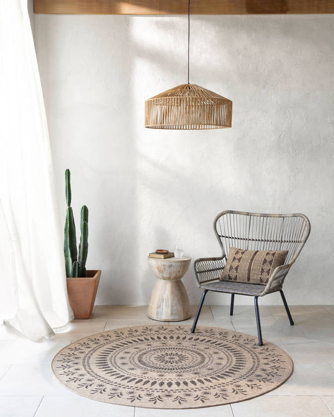 Niya Cottage Beige/Black Area Rug