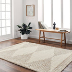 Shrena Global Brown/Cream Area Rug