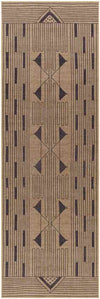 Dystany Cottage Pecan/Dark Gray Washable Area Rug