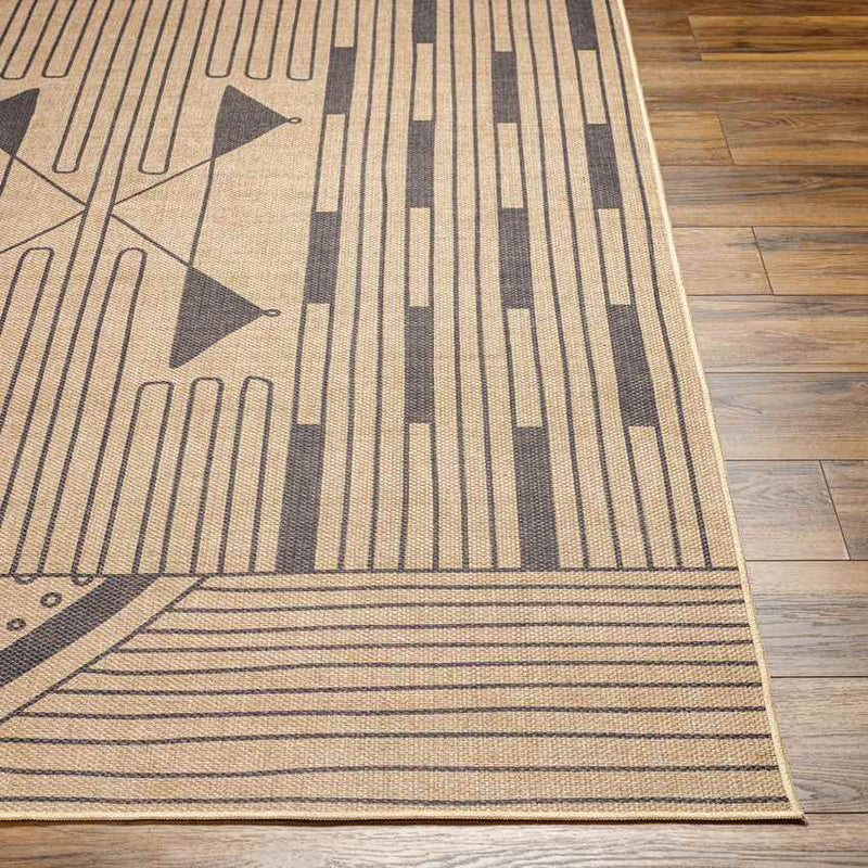 Dystany Cottage Pecan/Dark Gray Washable Area Rug