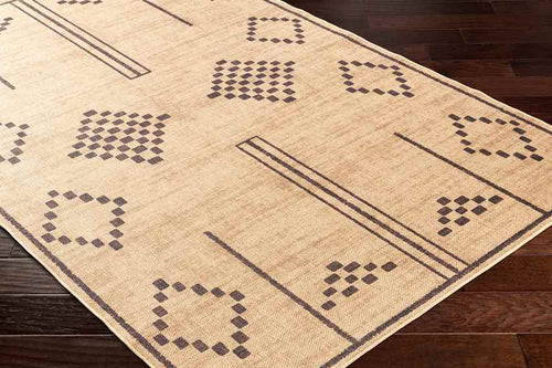 Courtnee Cottage Pecan/Dark Gray Washable Area Rug