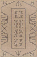 Attila Cottage Pecan/Dark Gray Washable Area Rug