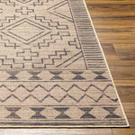 Tekoa Cottage Pecan/Dark Gray Washable Area Rug