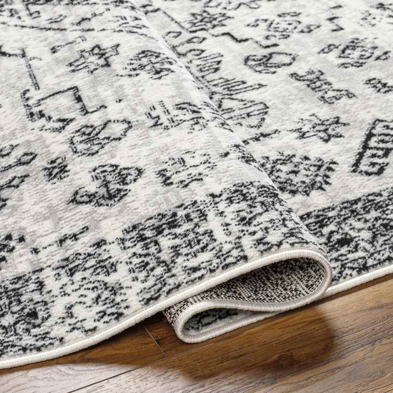Tiffiny Traditional Black Area Rug