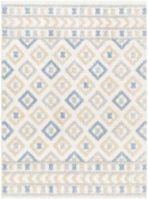 Shatora Modern Denim/Brown Area Rug