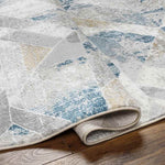 Adrion Modern Dark Teal/Ivory Area Rug