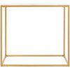 Teuva White/Gold End Table
