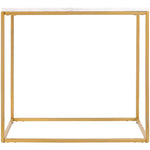 Teuva White/Gold End Table