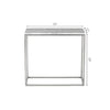 Teuva White/Gold End Table