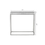 Teuva White/Gold End Table