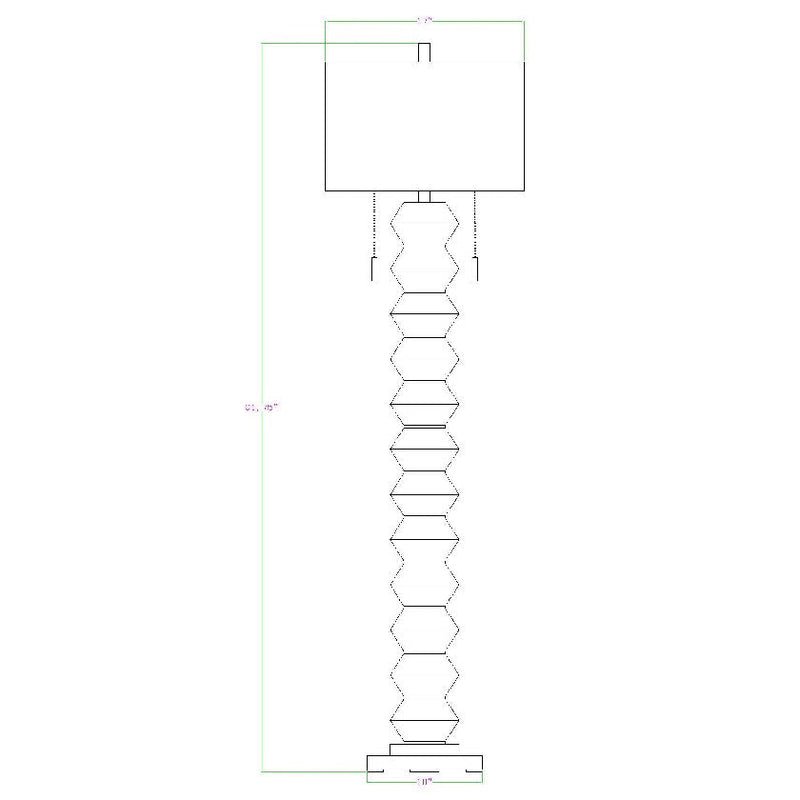 Zarina Modern Black Floor Lamp