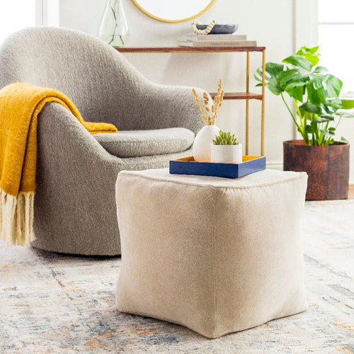 Tearia Taupe Pouf