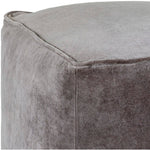 Tearia Steel Grey Pouf