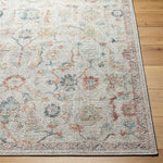 Katharyn Traditional Pale Blue Washable Area Rug