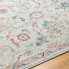 Katharyn Traditional Pale Blue Washable Area Rug