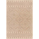 Tekoa Cottage Tan/Light Beige Washable Area Rug