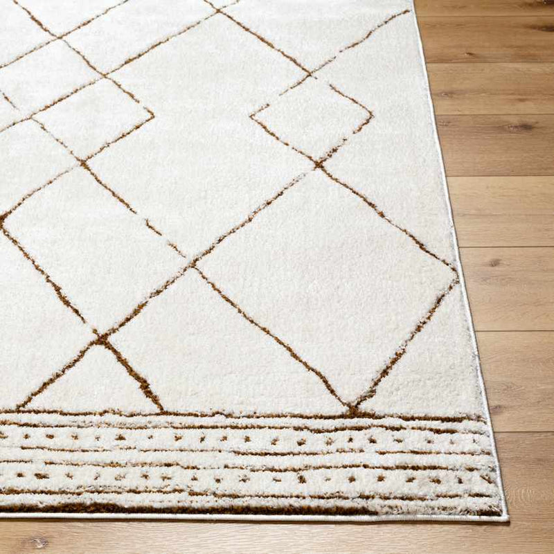 Josue Modern Ivory/Brown Area Rug