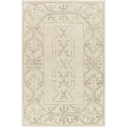 Mandeep Modern Light Beige/Medium Brown Area Rug