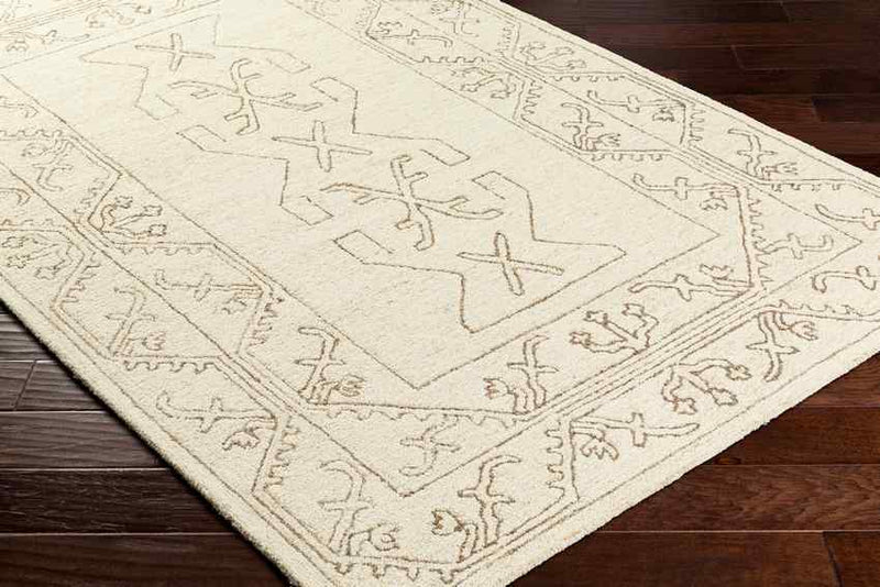 Mandeep Modern Light Beige/Medium Brown Area Rug