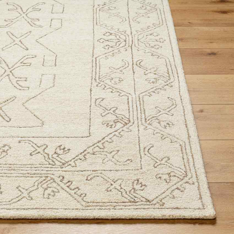 Mandeep Modern Light Beige/Medium Brown Area Rug