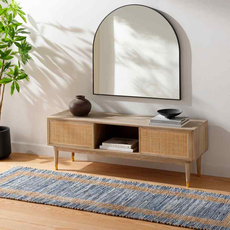 Dempsey Modern Tan/Light Blue Area Rug