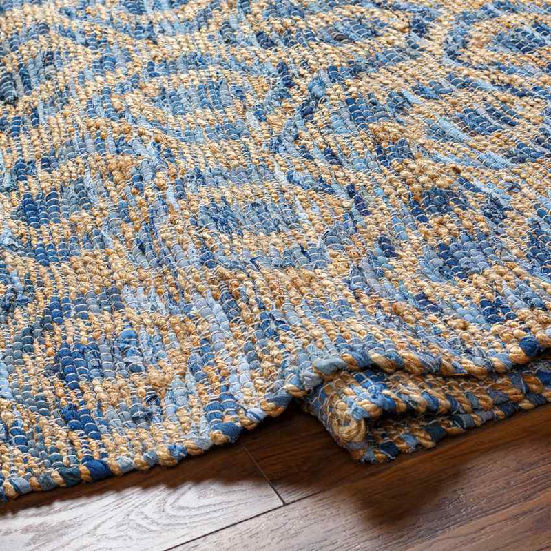 Diandria Modern Tan/Dark Blue Area Rug