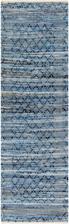 Lei Modern Dark Blue/Light Blue Area Rug