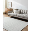 Precious Solid and Border Cream/Charcoal Area Rug