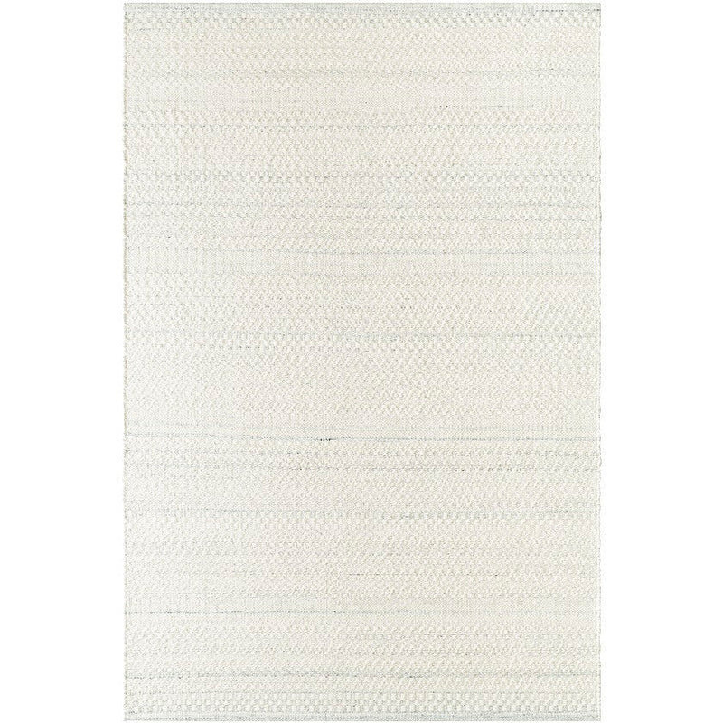 Precious Solid and Border Cream/Light Slate Area Rug