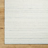 Precious Solid and Border Cream/Light Slate Area Rug
