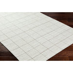 Ishaq Solid and Border Ivory Area Rug
