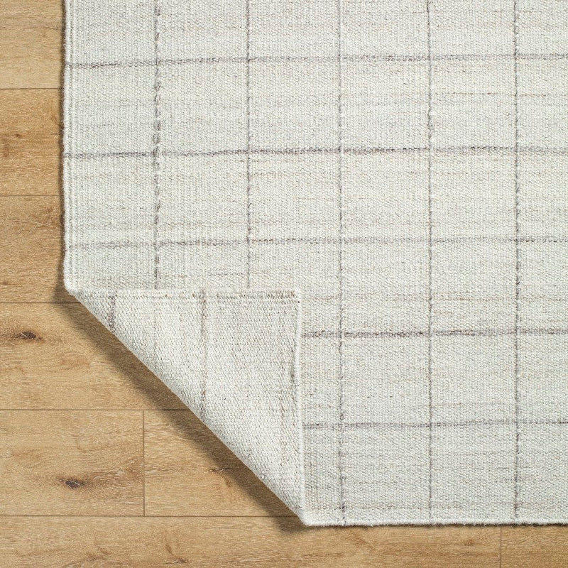 Ishaq Solid and Border Ivory Area Rug