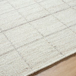 Ishaq Solid and Border Ivory Area Rug