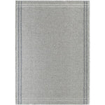 Janmichael Solid and Border Gray/Black Area Rug