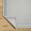 Janmichael Solid and Border Gray/Black Area Rug