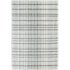 Ishaq Solid and Border Light Silver Area Rug