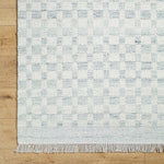Clinten Solid and Border Light Slate Area Rug