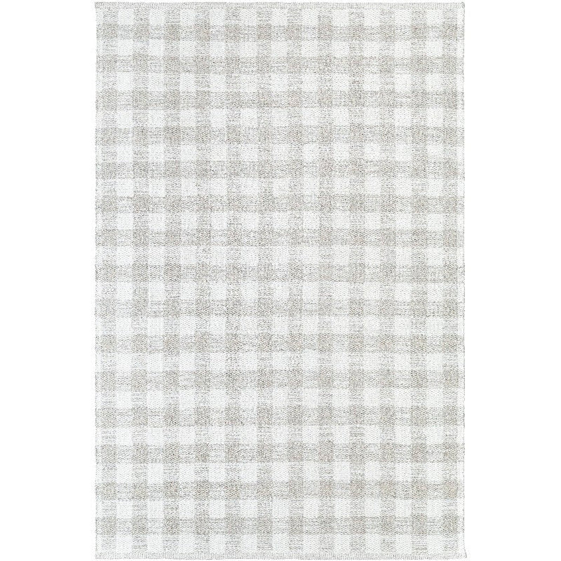 Jamaris Solid and Border Light Grey Area Rug