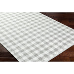 Jamaris Solid and Border Ivory Area Rug