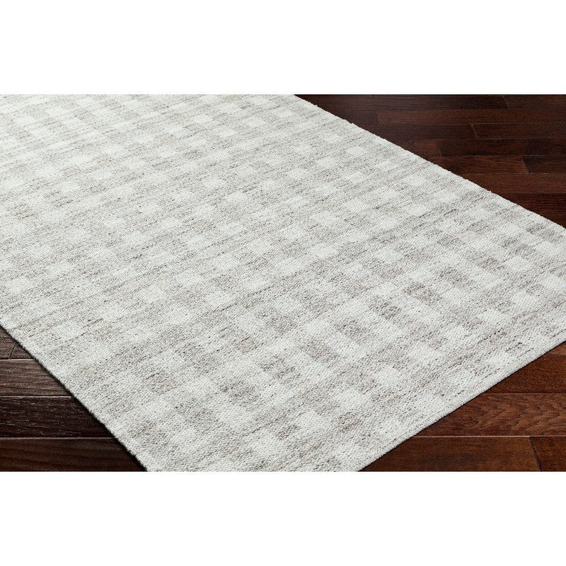 Jamaris Solid and Border Medium Brown Area Rug