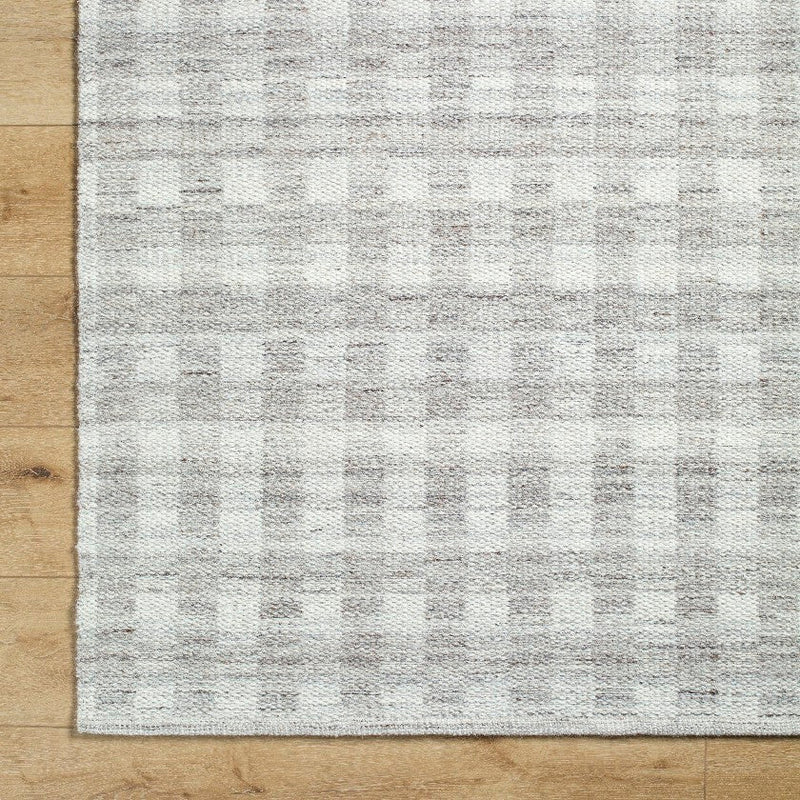 Jamaris Solid and Border Medium Brown Area Rug