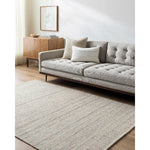 Ishaq Solid and Border Ash Area Rug