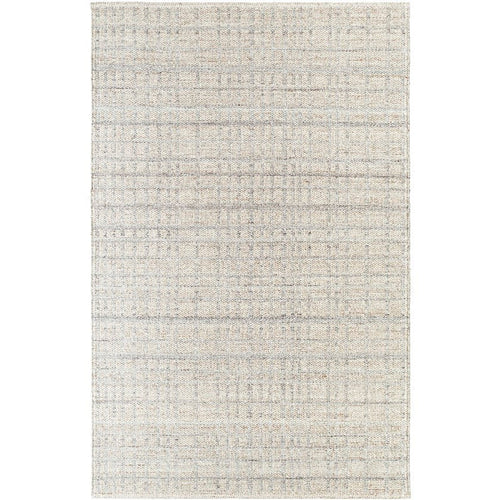 Ishaq Solid and Border Ash Area Rug