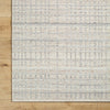 Ishaq Solid and Border Ash Area Rug
