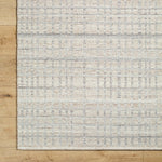 Ishaq Solid and Border Ash Area Rug