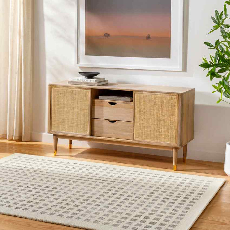 Virgie Modern Light Gray/Cream Area Rug